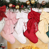 Custom Embroidered Christmas Stocking with Name Personalized Bow Christmas Stocking