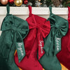 Custom Embroidered Christmas Stocking with Name Personalized Bow Christmas Stocking