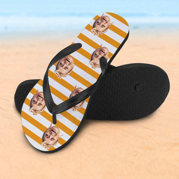 Personalized Face Flip Flops For Man And Woman Summer Beach Slide Slipper Wedding Ideas