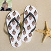 Custom Face Photo Flip Flops For Man And Woman Summer Beach Slide Slipper Summer Gifts