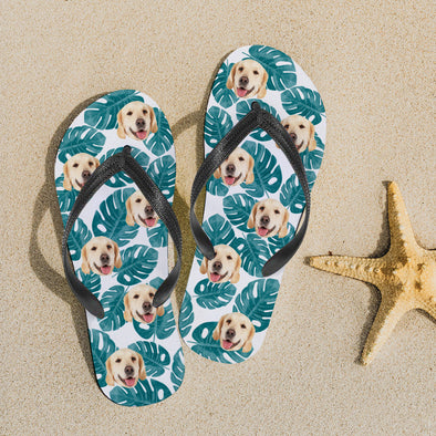 Custom Face Photo Flip Flops For Man And Woman Summer Beach Holiday Unique Gifts