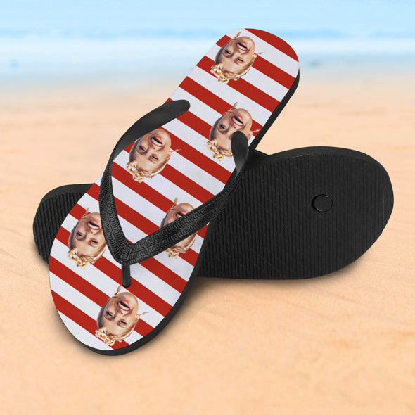 Custom Face Photo Flip Flops For Man And Woman Summer Beach Slide Slipper Wedding Ideas