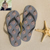 Personalized Face Photo Flip Flops For Man And Woman Summer Beach Slide Slipper Funny Gifts