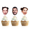 Photo Cupcake Topper with Custom Face Photo Birthday Face Cupcake Toppers Party Decor Party Supplies