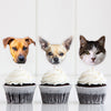Custom Photo Cupcake Topper for Pet Dog Party Baby Shower Supplies Kids Birthday Party Decor