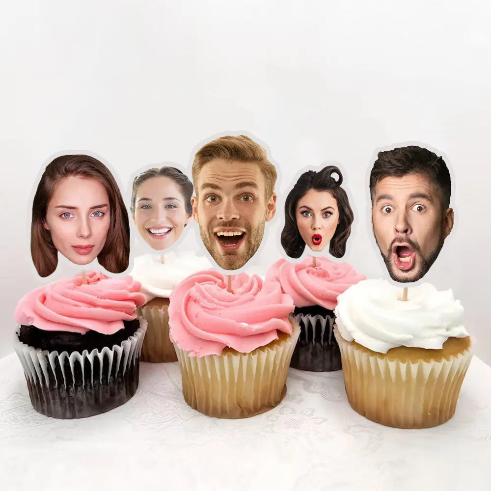 Custom Face Cupcake Toppers Custom Cupcake Topper with Photo ...