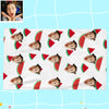 Custom Summer Beach Towel Custom Towel with Face Photo Beach Towel