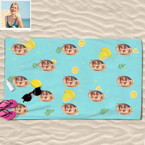 Custom Picture Beach Towel Personalized Towel Funny Gift