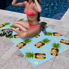 Personalized Beach Towel Custom Face Seamless Towel