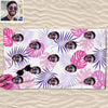 Personalized Beach Towel with Picture Custom Face Seamless Towel Photo Towel Funny Gift