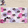 Personalized Beach Towel with Picture Custom Face Seamless Towel Funny Gift