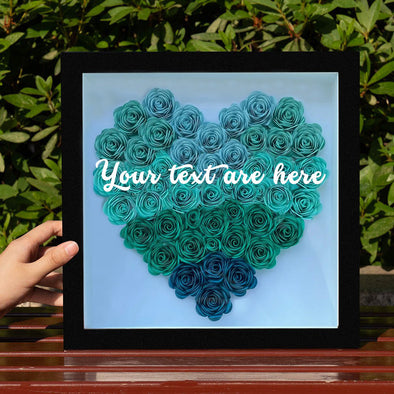 Custom Flower Shadow Box with Text