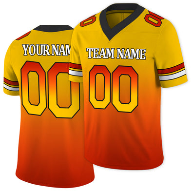 Custom Football Jerseys Shirt for Men Women Orange Red Football Team Jerseys Football Fans Gift