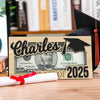 Personalized Grad Money Holder Custom Grad Gift Gift for High School Senior Custom Grad Name Cash Holder