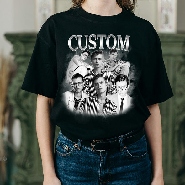 Custom Bootleg T-shirt Custom Photo Shirt Custom Photo Vintage Graphic 90s T-shirt Unisex