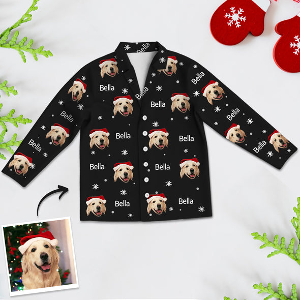 Custom Kids Christmas Pajamas with Photo and Name Custom Children Long Sleeve Christmas Pajamas Christmas Gift