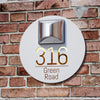 Custom LED House Address Sign Custom House Number Sign With Solar Light Laser Cutting Door Number Plaque