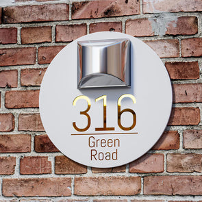 Custom LED House Address Sign Custom House Number Sign With Solar Light Laser Cutting Door Number Plaque