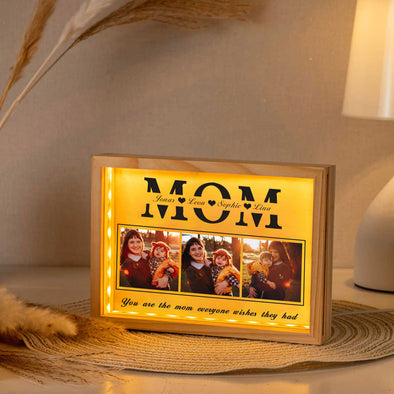 Custom Mothers Day Light Frame Box with Photo Mother's Day Gifts Custom Light Frame Gift For Mom