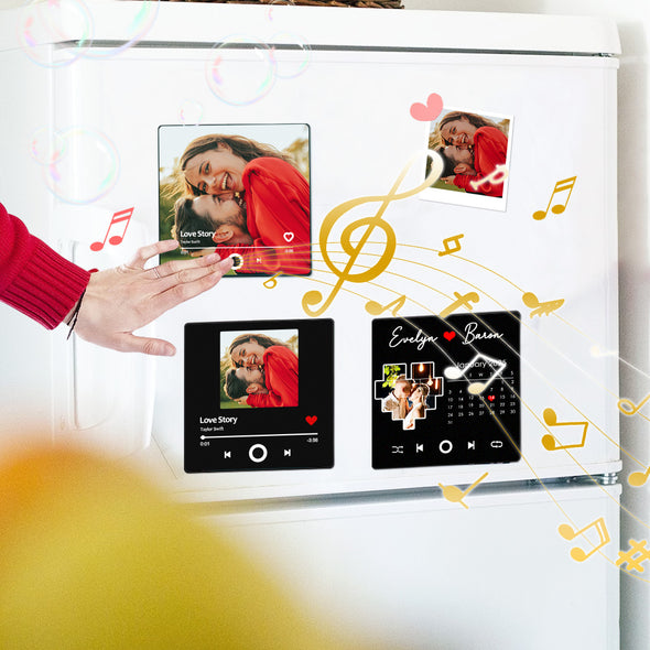 Anniversary Gift Personalized Spotify Music Fridge Magnet Custom Music Magnets Can Play Songs