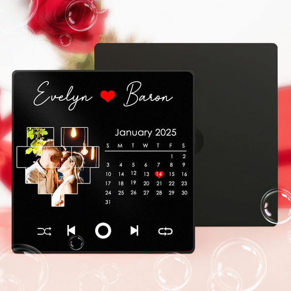 Anniversary Gift Personalized Spotify Music Fridge Magnet Custom Music Magnets Can Play Songs