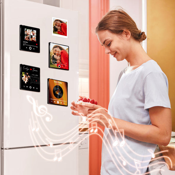 Anniversary Gift Personalized Spotify Music Fridge Magnet Custom Music Magnets Can Play Songs