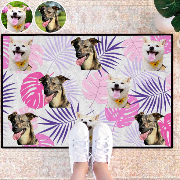 Custom Pet Face Welcome Front Door Mat Housewarming Gifts Custom Kennel Mat Custom Pet Front Door Mat