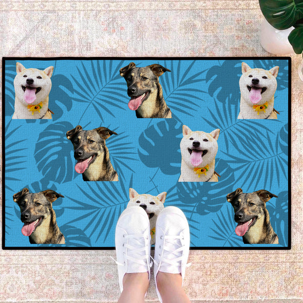 Custom Pet Face Welcome Front Door Mat Housewarming Gifts Custom Kennel Mat Custom Pet Front Door Mat