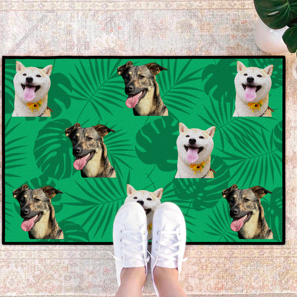Custom Pet Face Welcome Front Door Mat Housewarming Gifts Custom Kennel Mat Custom Pet Front Door Mat