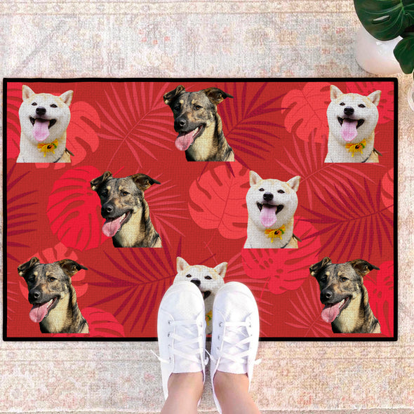 Custom Pet Face Welcome Front Door Mat Housewarming Gifts Custom Kennel Mat Custom Pet Front Door Mat