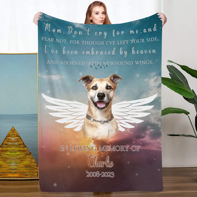 Custom Pet Loss Blanket Custom Pet Memorial Blanket Pet Loss Gift for Friend Custom Pet Blanket