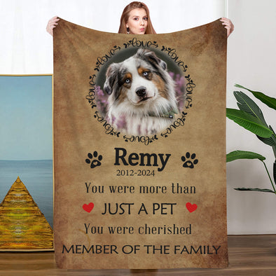 Custom Pet Memorial Blanket Pet Loss Gift Custom Pet Memorial Gift Fathers Day Gift