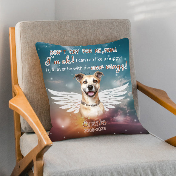 Custom Pet Pillow Decorative Cushion Cover Custom Pet Memorial Pillow with Name and Years