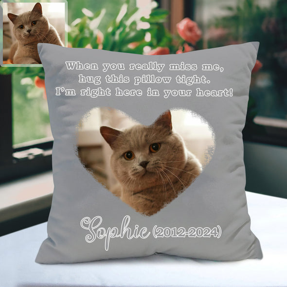 Custom Pet Memorial Pillow Custom Pet Pillow Decorative Cushion Cover Pet Loss Gift Pet Memorial Gift