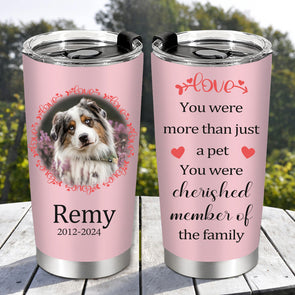 Custom Pet Memorial Tumblers Cup Custom Dog Cat Memorial Gift Pet Memorial Dog Loss Loving Memory Cup