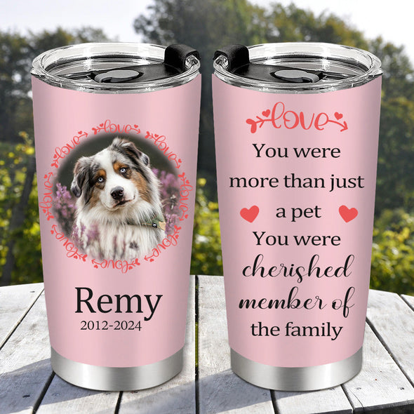 Custom Pet Memorial Tumblers Cup with Name and Years Pet Memorial Gift