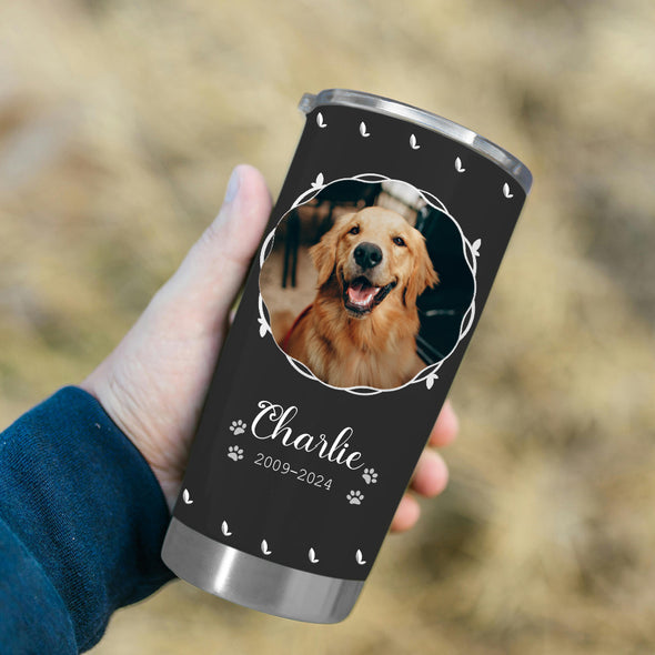 Custom Pet Memorial Tumblers Cup Custom Dog Cat Memorial Gift Pet Memorial Dog Loss Loving Memory Cup