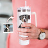Custom Pet Photo Stainless Steel Tumbler with Handle Custom Pet Photo Cup 40oz Tumbler Christmas Gift