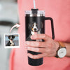 Custom Pet Photo Stainless Steel Tumbler with Handle Custom Pet Photo Cup 40oz Tumbler Christmas Gift