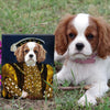 Custom Pet Portrait Print Personalized Royal Pet Portrait Painting Canvas