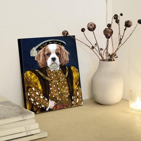 Custom Pet Portrait Print Personalized Royal Pet Portrait Painting Canvas