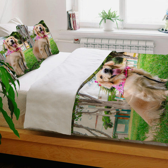 Custom Photo Duvet Cover Custom Bed Sheets Printed Bedding Set