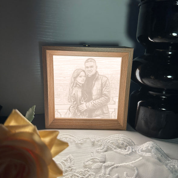 Custom Picture Night Light Custom 3D Printed Photo Nightlight Lithophane Lamp Gift for Lover