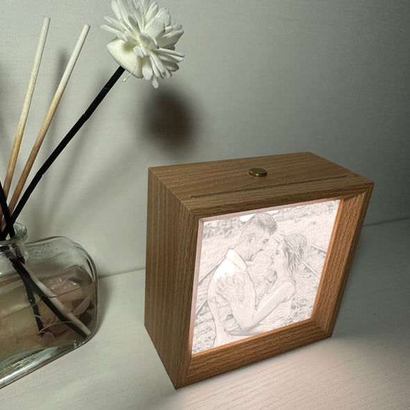 Custom Picture Night Light Custom 3D Printed Photo Nightlight Lithophane Lamp Gift for Lover