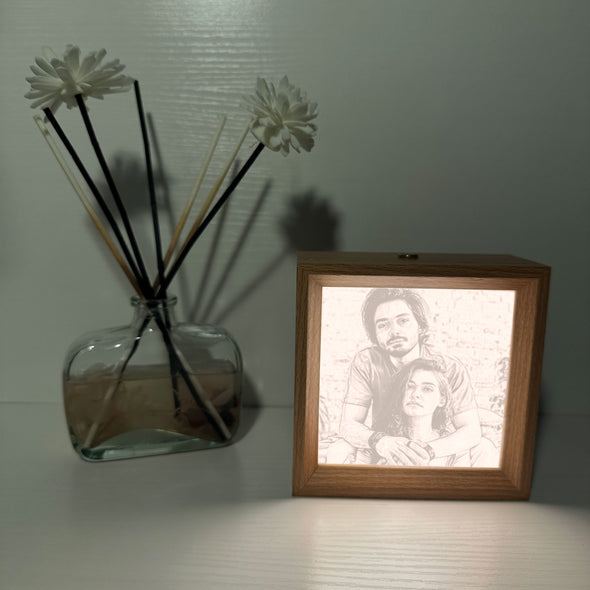 Custom Picture Night Light Custom 3D Printed Photo Nightlight Lithophane Lamp Gift for Lover
