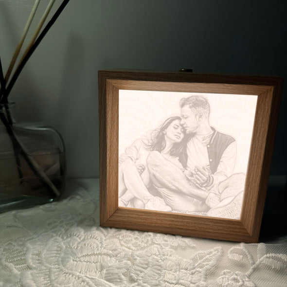 Custom Picture Night Light Custom 3D Printed Photo Nightlight Lithophane Lamp Gift for Lover
