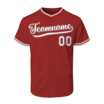 Fathers Day Gift Custom Red Baseball Jerseys Custom Varsity Baseball Sports Uniform Gift for Dad