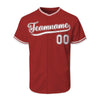 Gift for Baseball Fans Custom Red Baseball Jerseys Custom Varsity Baseball Uniform Baseball Fans Gift