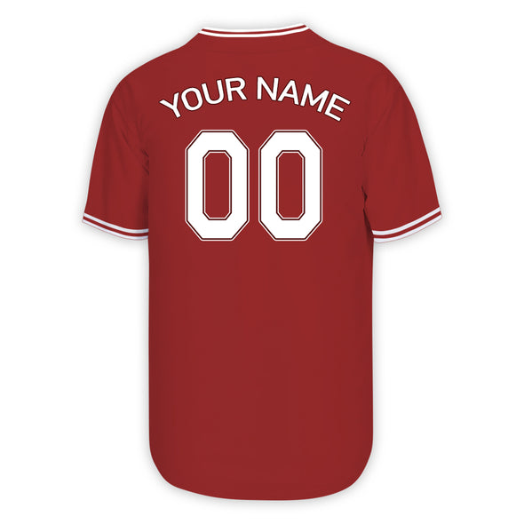 Fathers Day Gift Custom Red Baseball Jerseys Custom Varsity Baseball Sports Uniform Gift for Dad