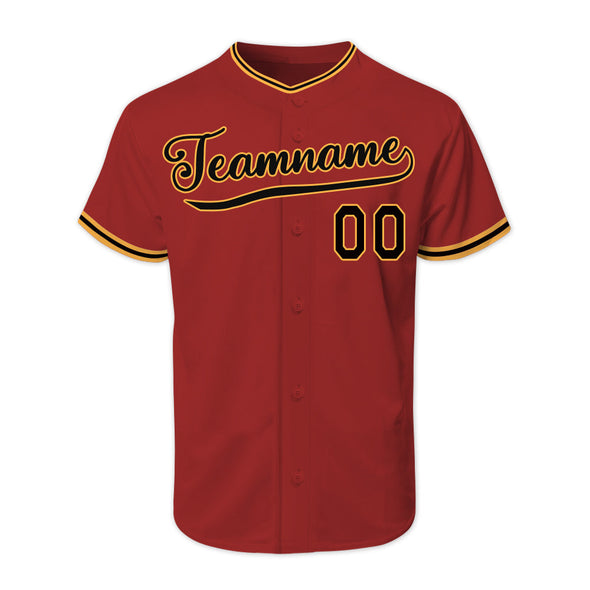 Gift for Baseball Fans Custom Red Baseball Jerseys Custom Varsity Baseball Uniform Baseball Fans Gift